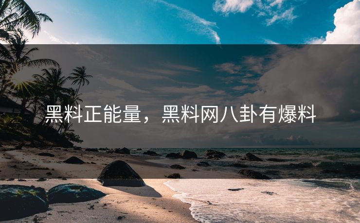 黑料正能量，黑料网八卦有爆料  第1张