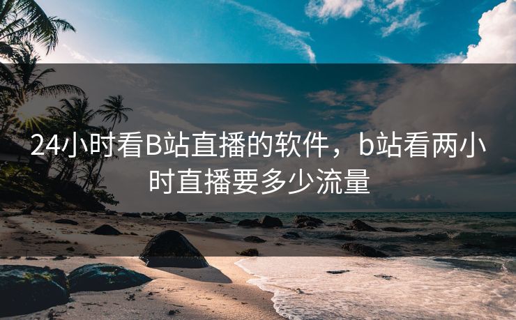 24小时看B站直播的软件，b站看两小时直播要多少流量  第1张