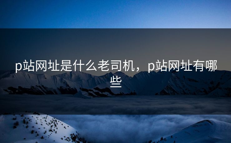 p站网址是什么老司机，p站网址有哪些  第1张